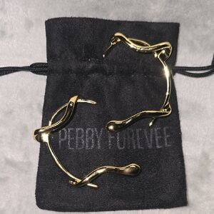 Pebby Forevee Gold Tone Snake Ear Cuffs
